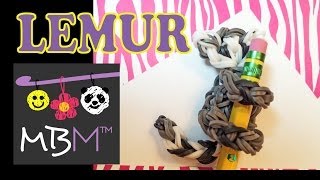 Rainbow Loom Pencil Hugger Ring Tailed Lemur [upl. by Maddock]