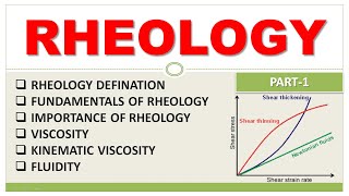 RHEOLOGY  PHYSICAL PHARMACY  PART1  VISCOSITY  FLUIDITY [upl. by Chaudoin]