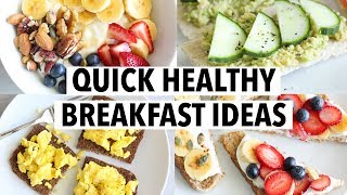 5 QUICK HEALTHY BREAKFASTS FOR WEEKDAYS  less than 5 min easy recipe ideas [upl. by Ayenat]