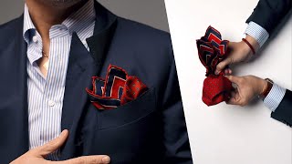 4 Classic Ways To Wear A Pocket Square  Instructions • Effortless Gent [upl. by Magdalene]