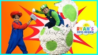 YOSHI GIANT EGG SURPRISE TOYS FOR KIDS [upl. by Grodin]