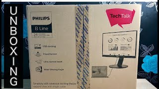 Philips 241B7QUPEB Monitor Unboxing and Setup [upl. by Lilly]