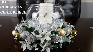 Centerpiece ideas DIY Glam Christmas Centerpiece  xmas decor [upl. by Putscher]