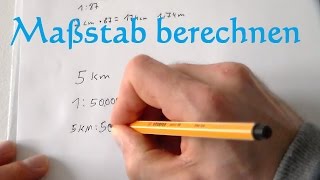 Maßstab berechnen und Maßstab umrechnen  Mathe Anleitung Maßstäbe rechnen Mathematik [upl. by Kassi407]