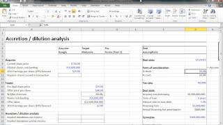 Financial Modeling Quick Lesson Accretion  Dilution  Part 1 [upl. by Wu]