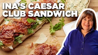 Ina Gartens Chicken Caesar Club Sandwich  Barefoot Contessa  Food Network [upl. by Pia]