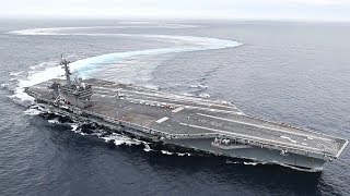 Aircraft Carrier EXTREME Drifting amp Donuts – USS Abraham Lincoln HighSpeed Turns [upl. by Nosiaj]