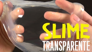 SLIME TRANSPARENTE  Receta sin borax almidon detergente [upl. by Ahl]