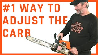 CORRECT WAY To Adjust Or Tune The Carburetor On A Chainsaw StepbyStep [upl. by Keiko976]