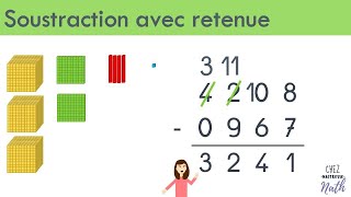 Soustraction avec retenue [upl. by Acul]