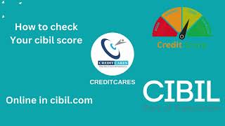 How to Check Your CIBIL Score Online  Full Tutorial by CreditCares [upl. by Blackmore421]