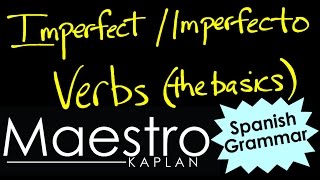 IMPERFECT TENSE An introduction to conjugations imperfecto [upl. by Nodgnal254]