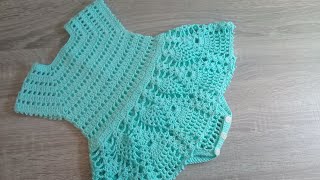 BODY A CROCHET O GANCHILLO PARA BEBE  PASO A PASO  0 A 3 MESES [upl. by Deedahs554]