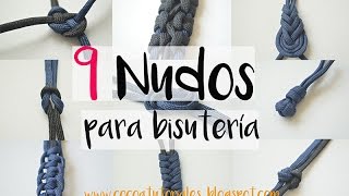 Cómo hacer nueve nudos de bisutería distintos FÁCIL 15  10000 SUSCRIPTORES 55 [upl. by Llehcram]