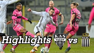 Highlights Matchday 14 KAS Eupen vs Sporting Charleroi 31 [upl. by Sitelc]