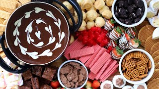 Easy Chocolate Fondue Recipe  Charcuterie Board [upl. by Nohpets]