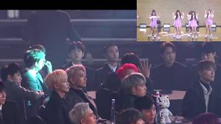 EXO Seventeen MONSTA X and more reaction to momoland  AAA 2017 [upl. by Bronez171]