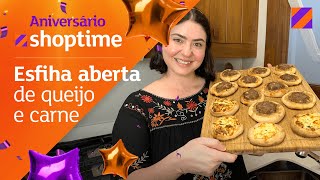 Receita de ESFIHA ABERTA de queijo e carne [upl. by Wolk]