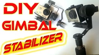 5 Gimbal Action Camera stabilizer  homemade tutorial DIY [upl. by Assirol]