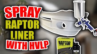 Raptor Liner Results  Spraying with HVLP  How To [upl. by Anitnas]