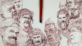 Sketchbook Techniques Portraits in Ink [upl. by Buffo]