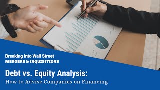 Debt vs Equity Analysis How to Advise Companies on Financing [upl. by Nnaed]