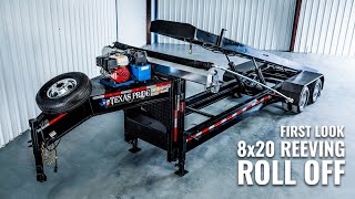 First Look 8x20 Reeving Roll Off Trailer  Texas Pride Trailers [upl. by Nolahp]