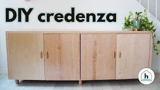 How to Build a Maple Plywood Credenza  Sideboard  Buffet  Media Console [upl. by Ornstead]