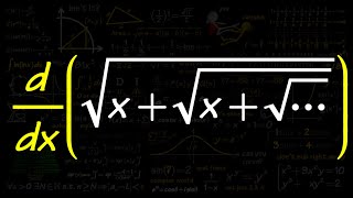 derivative of sqrtxsqrtxsqrtx infinite nested square root [upl. by Aidile772]