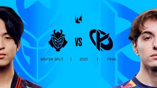 G2 vs KC  2025 LEC Winter Split Playoffs  Split Final [upl. by Dranyer]