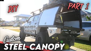 Custom Steel Canopy Build Part 1  4x4 [upl. by Hogen]