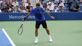 Roger Federer Slice Backhand Slow Motion 2019 [upl. by Sokul]