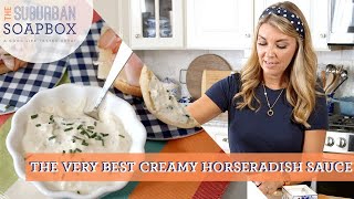 Easy Creamy Horseradish Sauce Recipe [upl. by Alolomo]