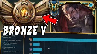 CHALLENGER Darius Goes Into BRONZE 5 HARD Smurfing in Bronze V  League of Legends [upl. by Ecidnacal]