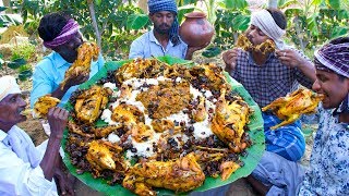 FULL CHICKEN EATING  Full Country Chicken Cooking and Eating in Village  Healthy Village Food [upl. by Cleland]