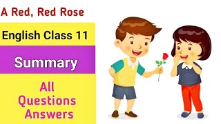 A Red Red Rose Summary amp Exercise  Class 11 English  Robert Burns [upl. by Dicks444]