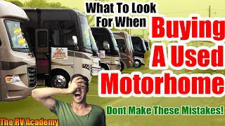 Buying A Used Motorhome  Dont Make These Mistakes [upl. by Llehsim]