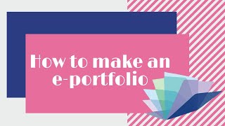 Easy tutorial on how to make an eportfolio [upl. by Llerrod973]