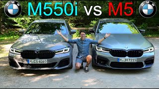 BMW M5 vs BMW M550i comparison  the V8 performance duel [upl. by Lillian]