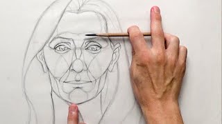 How to Draw Faces Using Your Pencil as a Measuring Tool [upl. by Dickson]