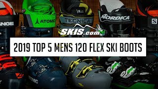 2019 Top 5 Mens 120 Flex Ski Boots by SkisDotCom [upl. by Atikat613]