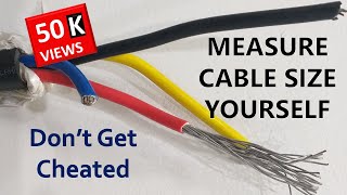 How to Measure Cable Size Manually  How to identify cable size [upl. by Nylsaj940]