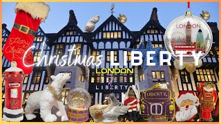 LIBERTY CHRISTMAS Decorations  London  4K [upl. by Bokaj]