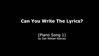 Songwriters Backing Track Piano Song 1 [upl. by Ynattir]