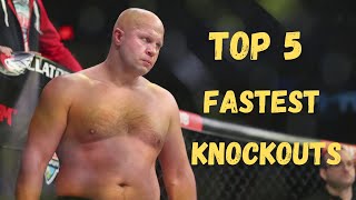 The Legend Fedor Emelianenko  Top 5 Fastest Knockouts [upl. by Hannej]