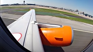 EasyJet Airbus A320 Takeoff from Manchester  ENGINE ROAR  GoPro Wing View [upl. by Antonia]