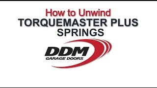 How to Unwind TorqueMaster Plus Springs [upl. by Masao]