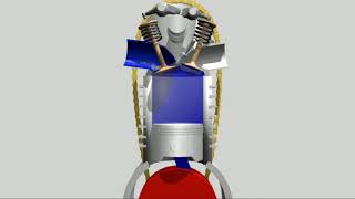 2 Stroke Engine Animation [upl. by Ayhtnic]