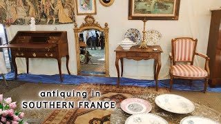 Flea Market in France Beautiful art Antique Furniture And vintage tableware Brocante Tour [upl. by Cyndie]