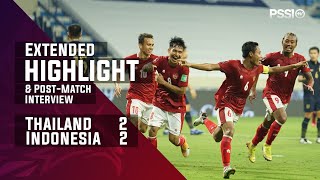 WCQ 2022  THAILAND 2  2 INDONESIA with postmatch interview [upl. by Spatola]